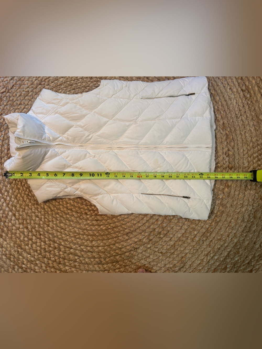 Columbia Women’s Small Ivory Down Puffer Vest Quilted Full Zip - Picture 9 of 10